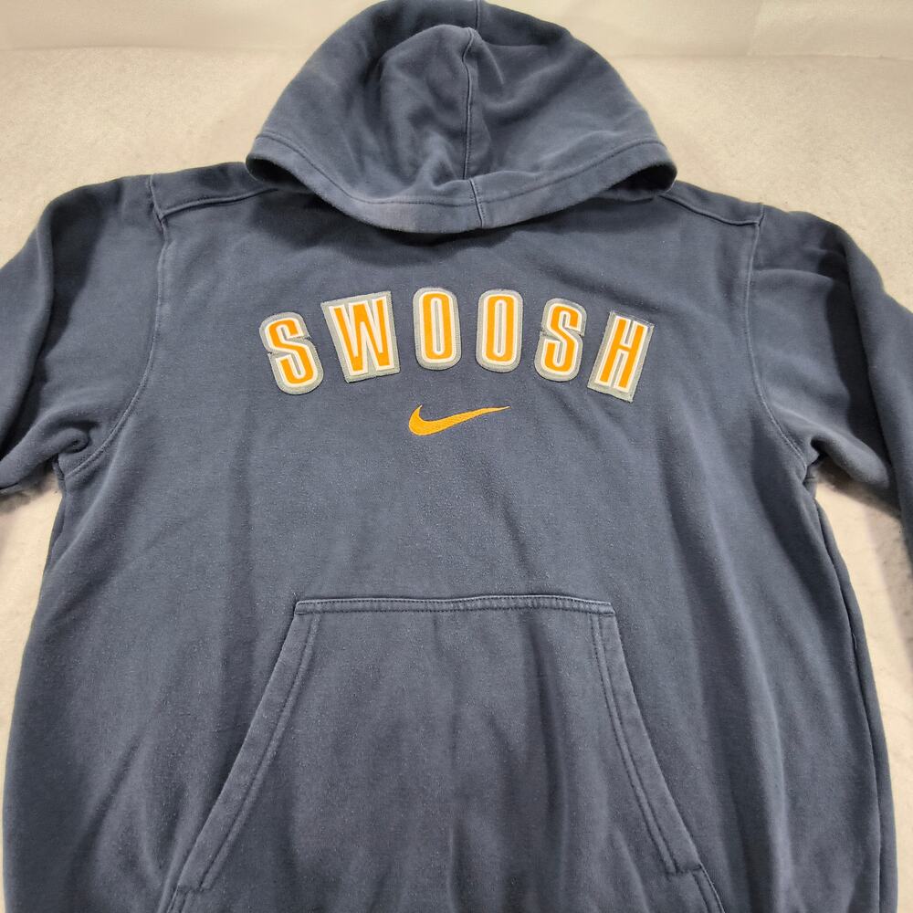 Nike Swoosh Pullover Long Sleeve Casual Hoodie Womens Size Large L Gray